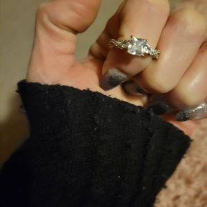 Size 6. 925 sterling silver , Swarovski crystal ring